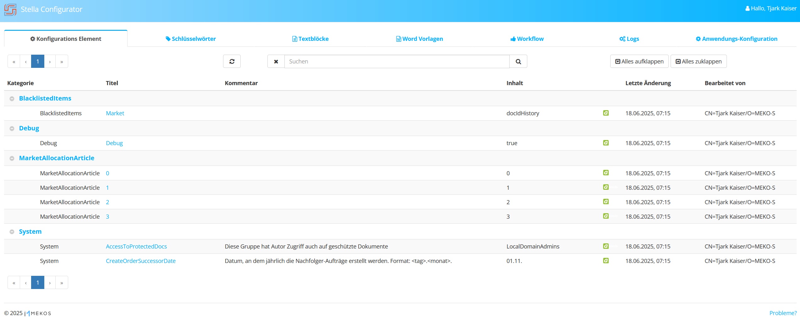 Startseite und Übersicht